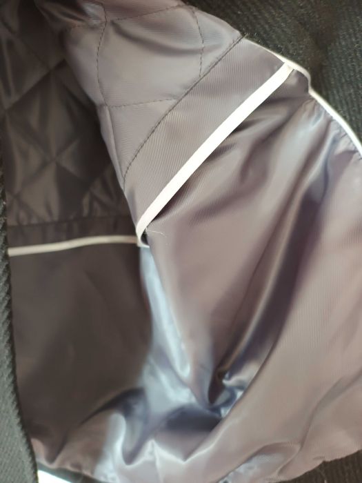 czarny jesienny zimowy elegancki welniany kaszmirowy płaszcz męski 38M