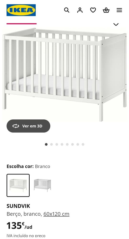 Berço mais colchão IKEA