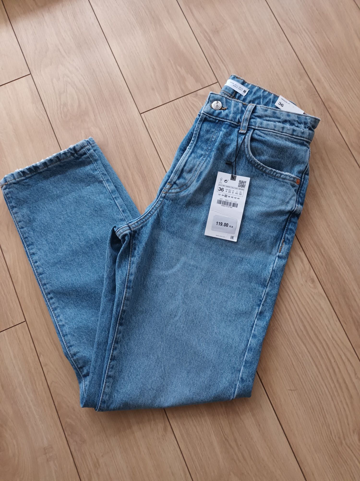 Nowe! Zara Spodnie jeansowe S Regular Fit