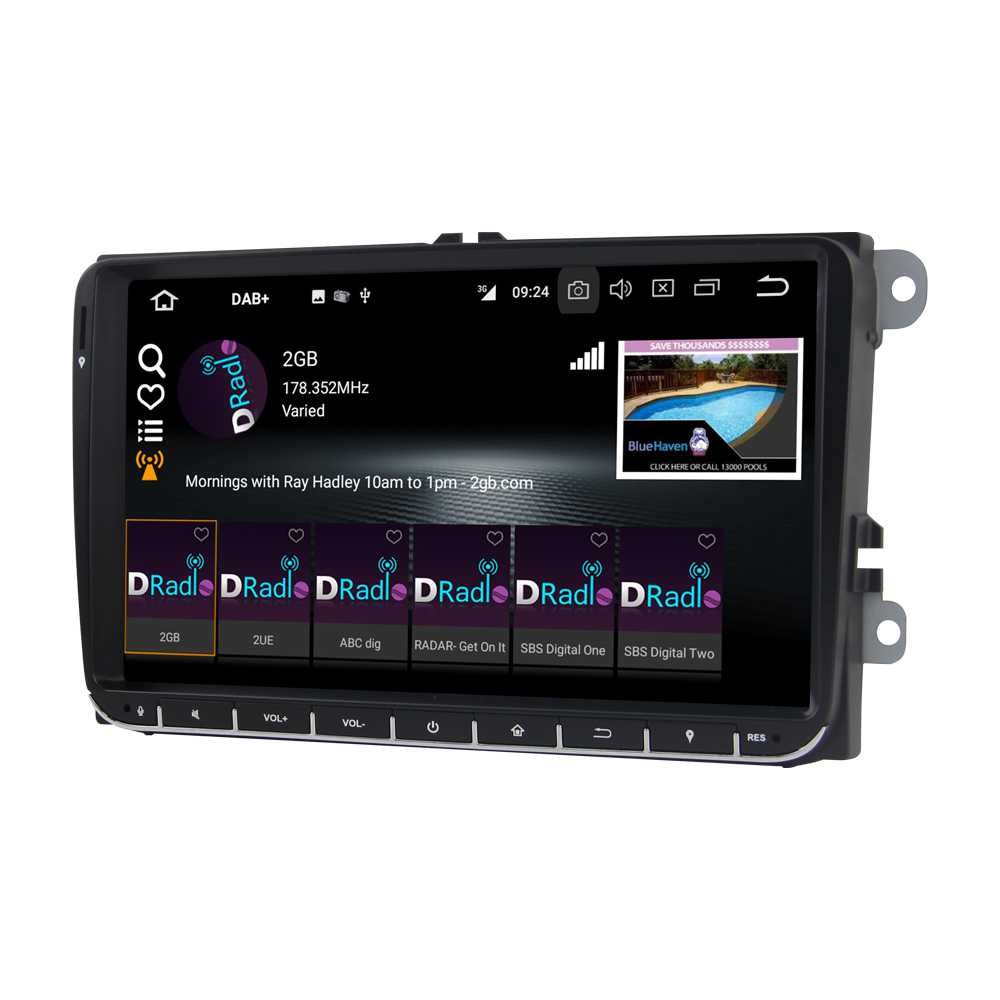 Radio RDS DAB+ Android DVD CD GPS WiFi Skoda VW Golf V VI Passat Caddy