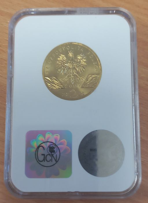 Jaszczurka zielona 2009 r. Grading MS 65 Polska