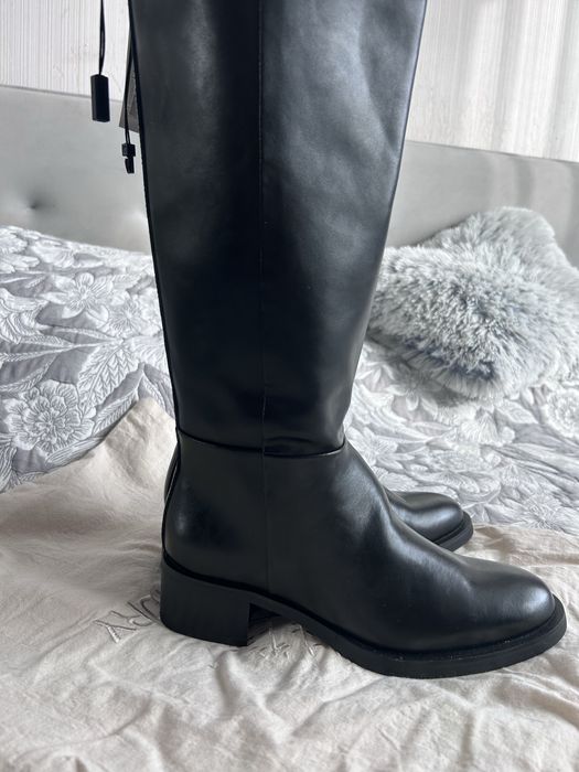 Шкіряні жіночі сапожки