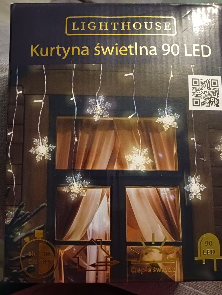 Kurtyna świetlna LED śnieżynki
