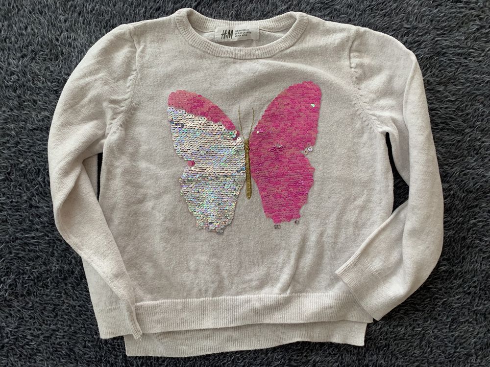 Śliczny sweterek z cekinami h&m