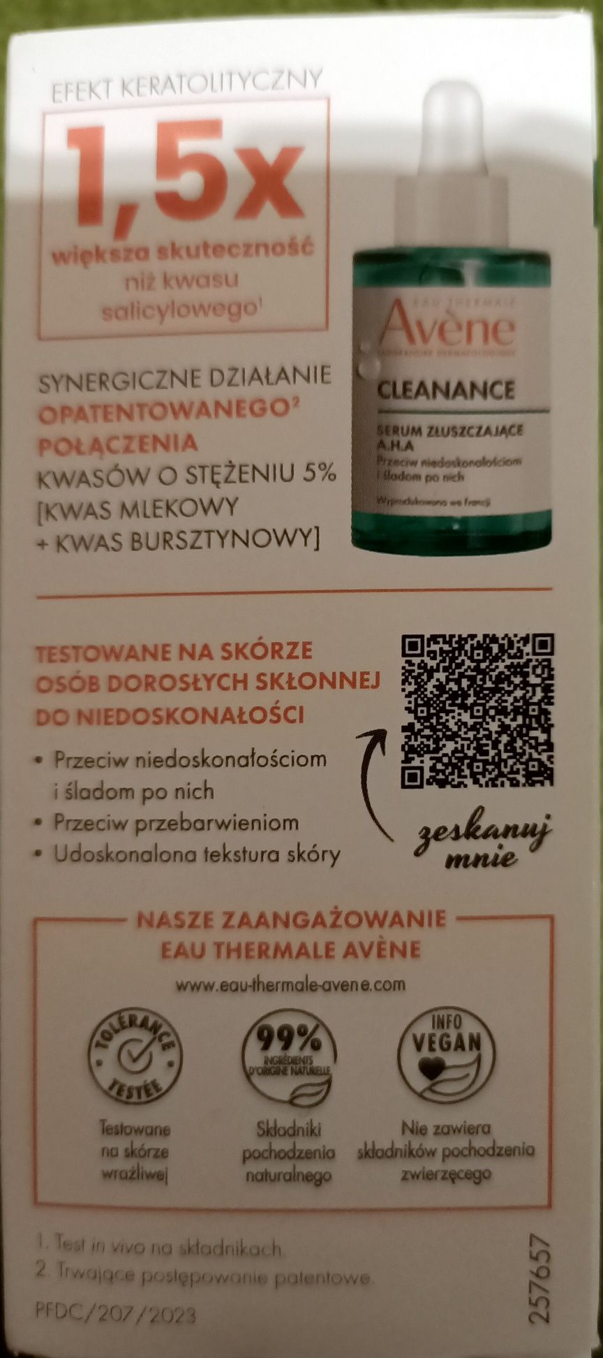 Avene Cleanance AHA serum złuszczające