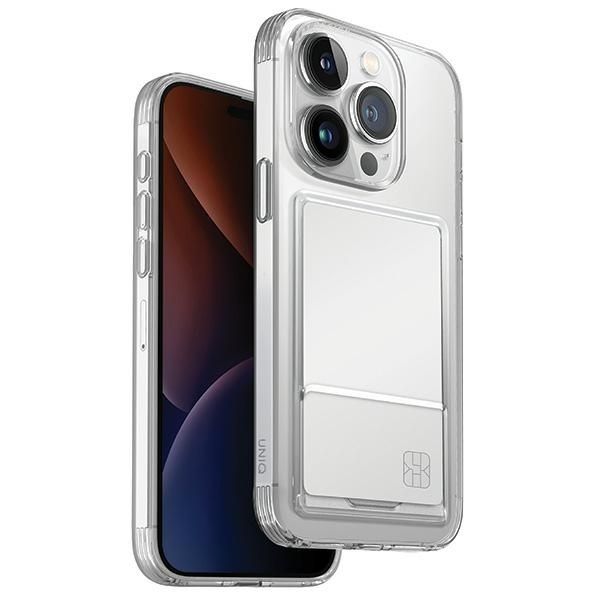 Uniq Etui Air Fender Id Iphone 15 Pro 6.1" Nude Transparent Cardslot