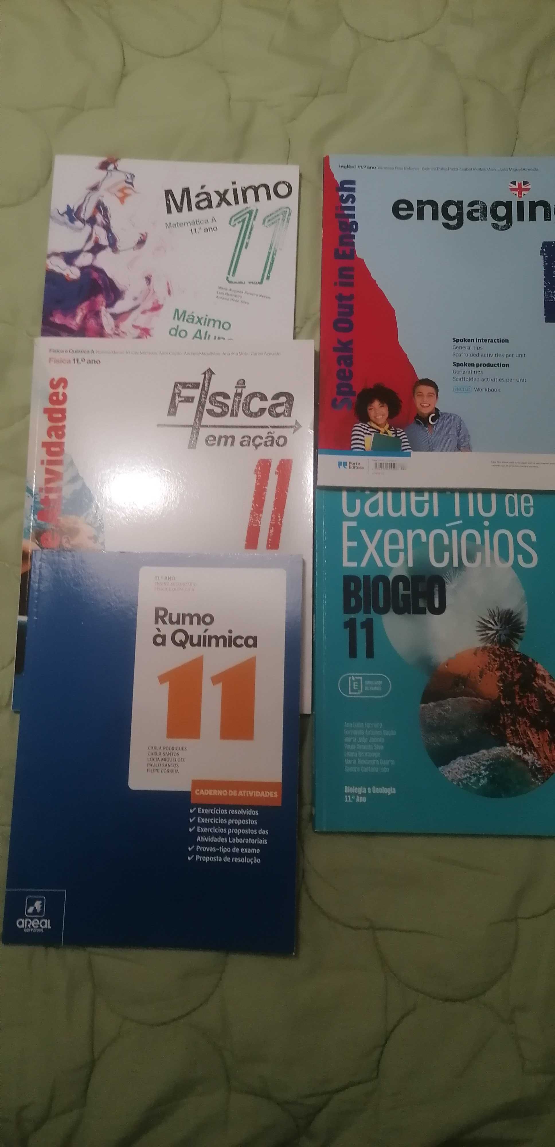 Livros de exercício  (como NOVOS) 10°\11°\12°
