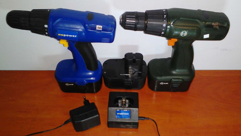 Wkrętarki, 2 Szt,  Nupower 14,4V,   ECHNI PRO 9,6V. Jak Nowe !!!