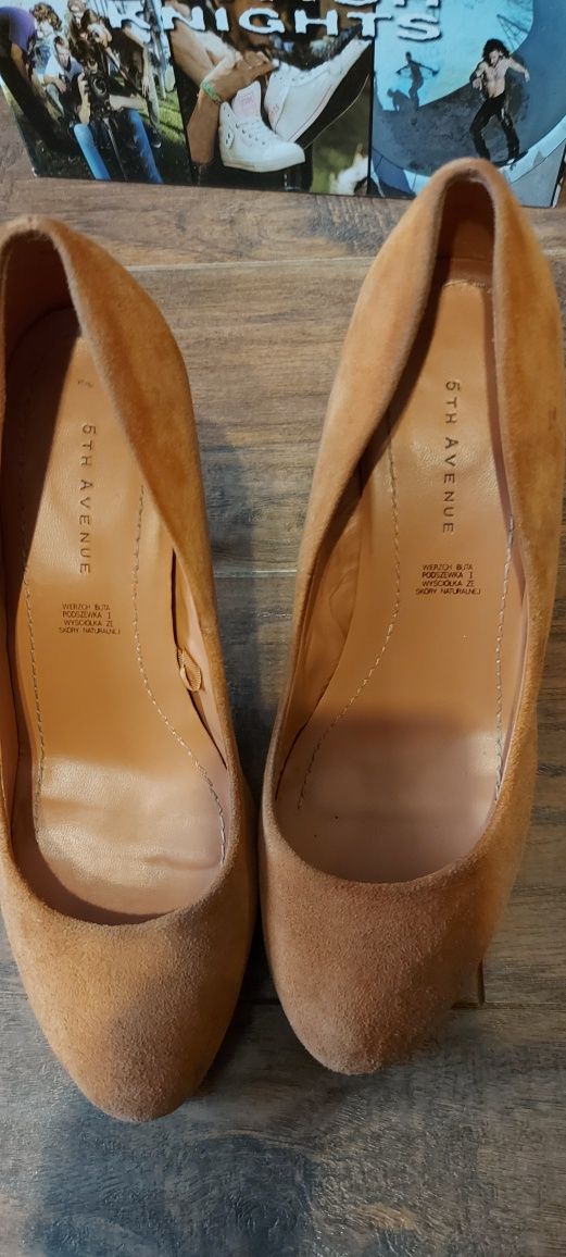 Buty szpilki 39 rude