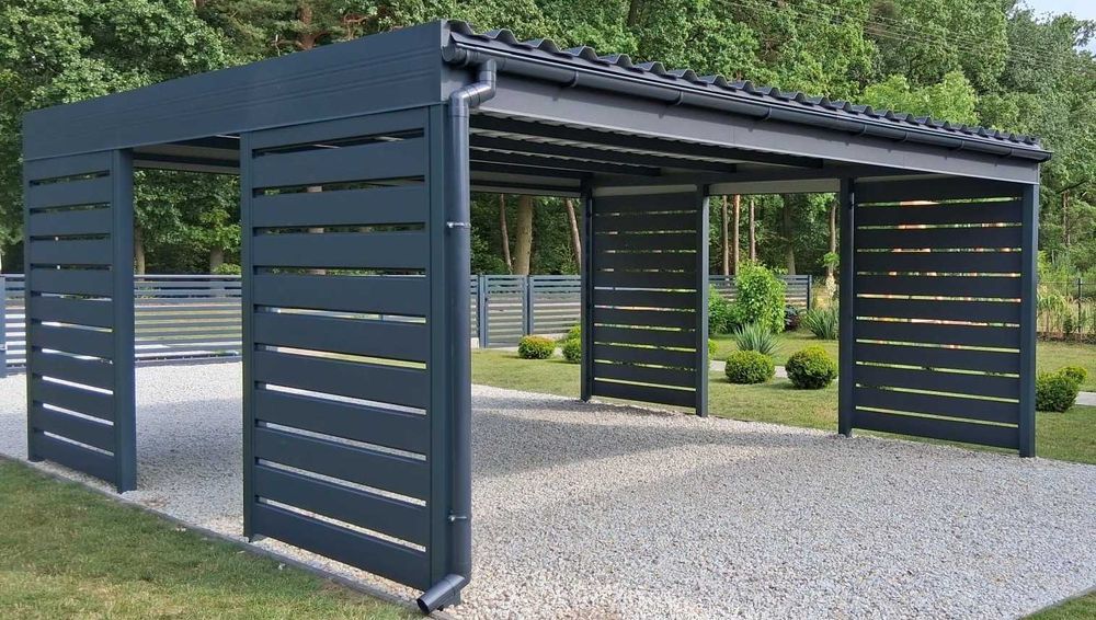 Carport 6x6 - wiata samochodowa garażowa dwustanowiskowa pod wymiar