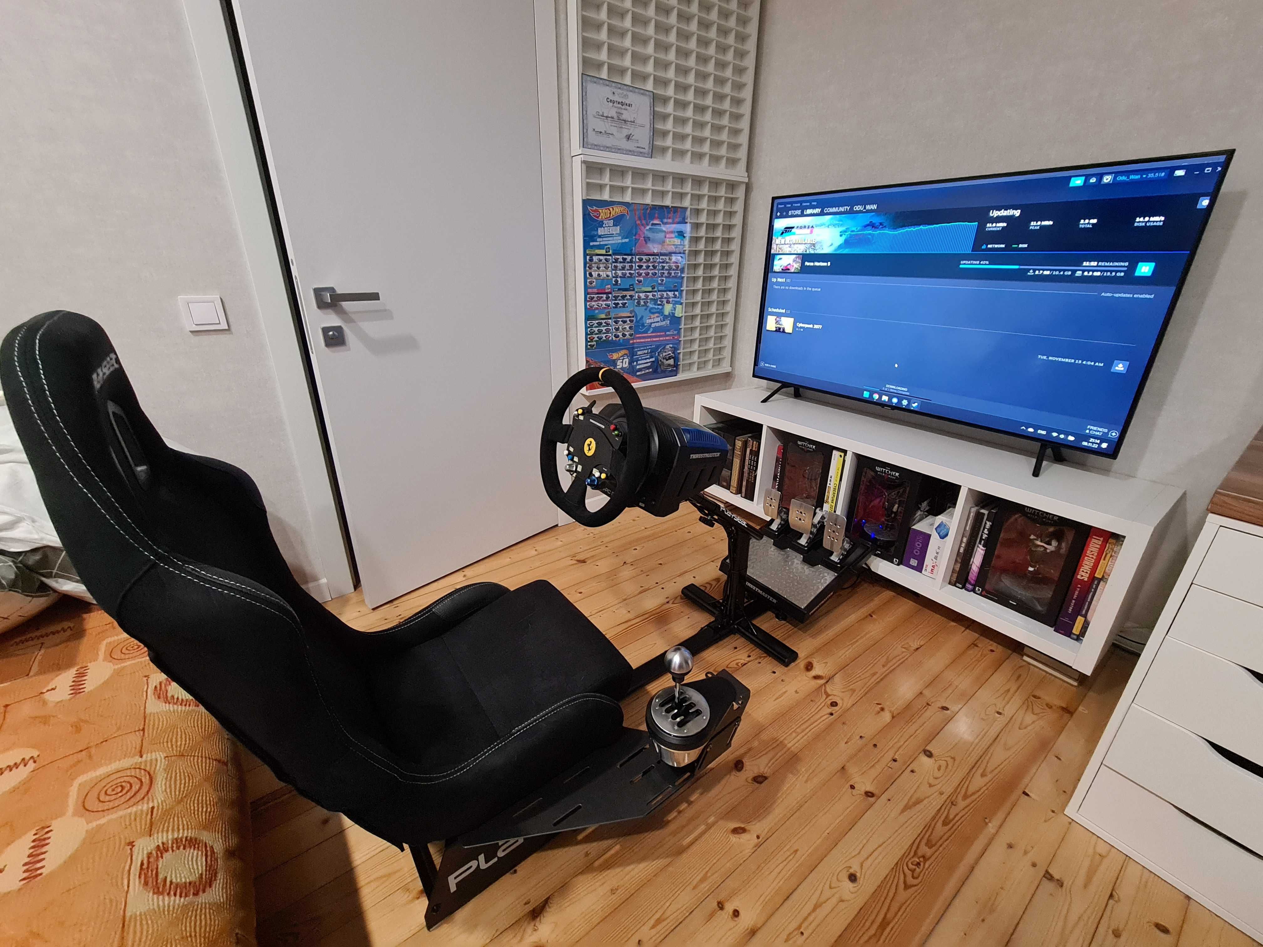 Кермо Thrustmaster TS-PC Ferrari 488, та T-LCM Thrustmaster педалі