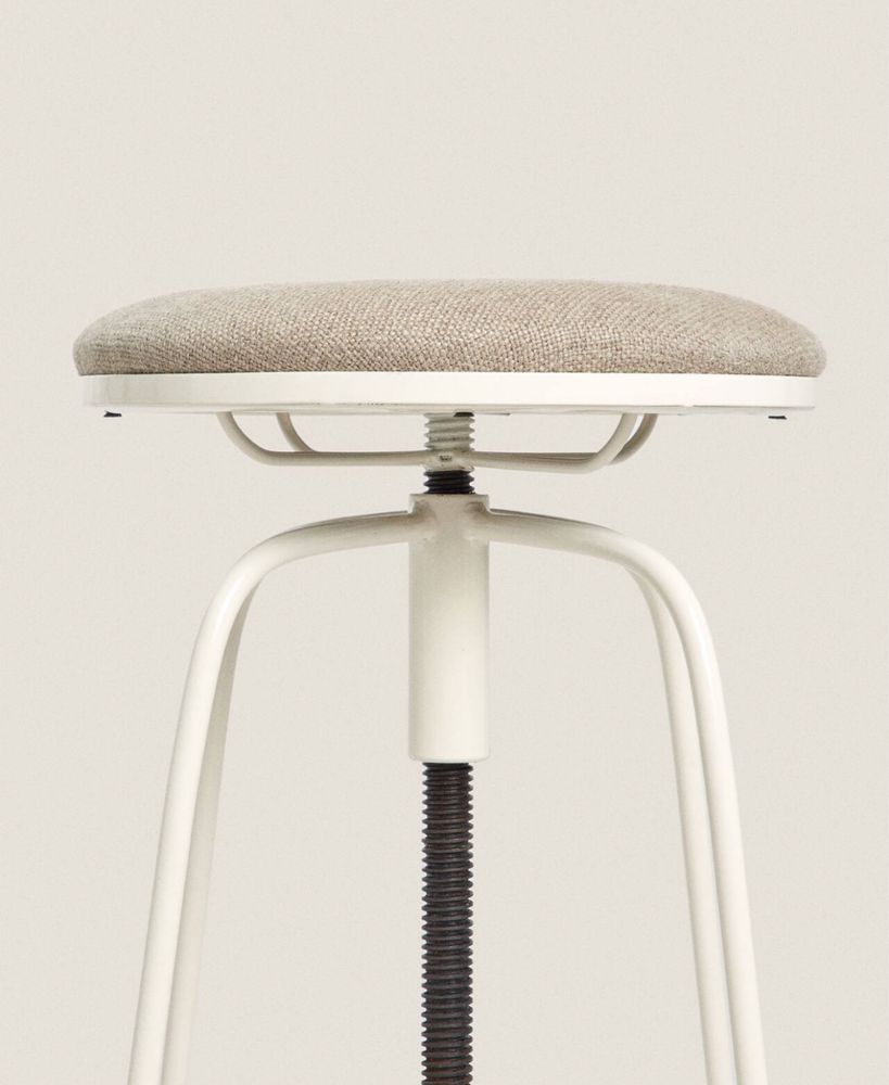 Banqueta Alta Giratória Linho Zara Home NOVO