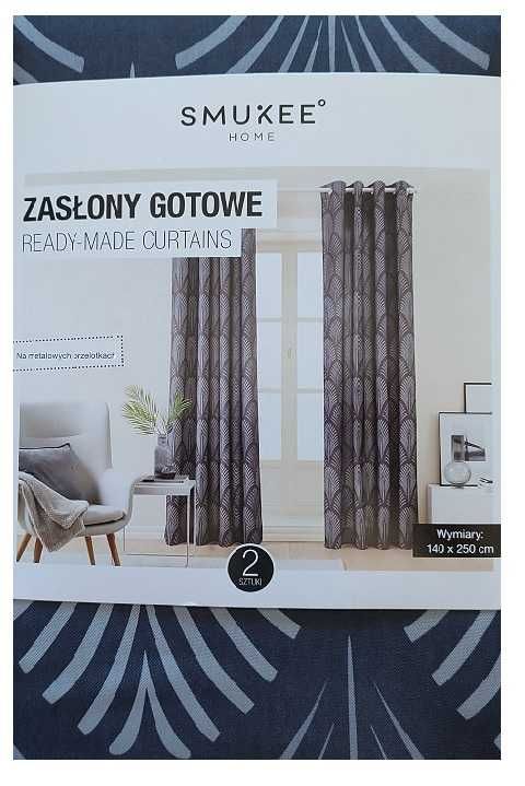 Zasłony DECO SMUKEE przelotki 2 szt. 140x250