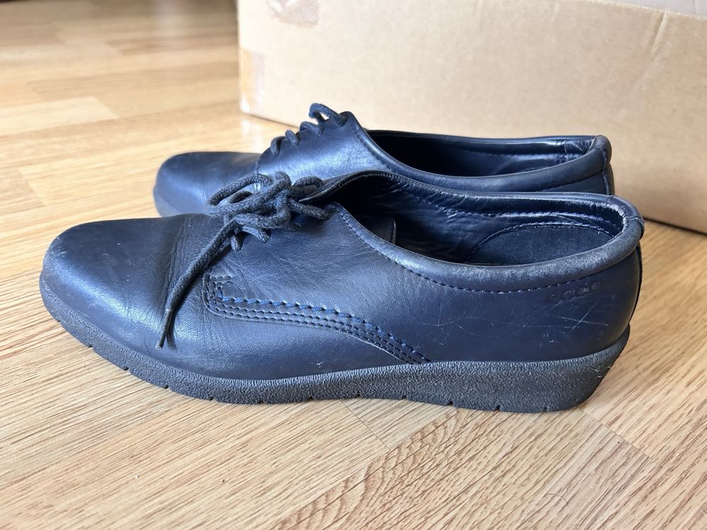 Buty Ecco Choice do kostki granatowe skóra naturalna