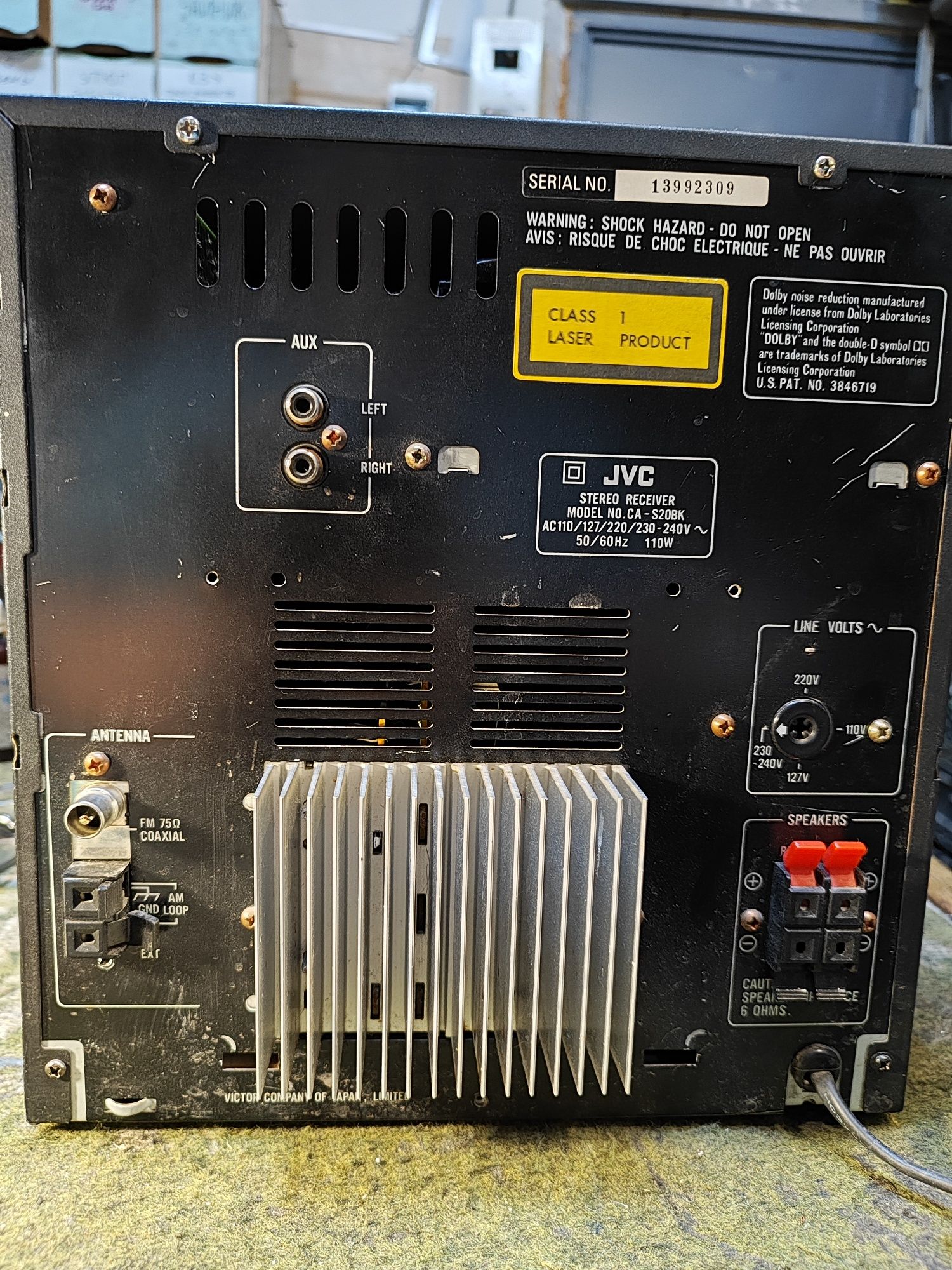 Музыкальный центр JVC CA -S20BK.