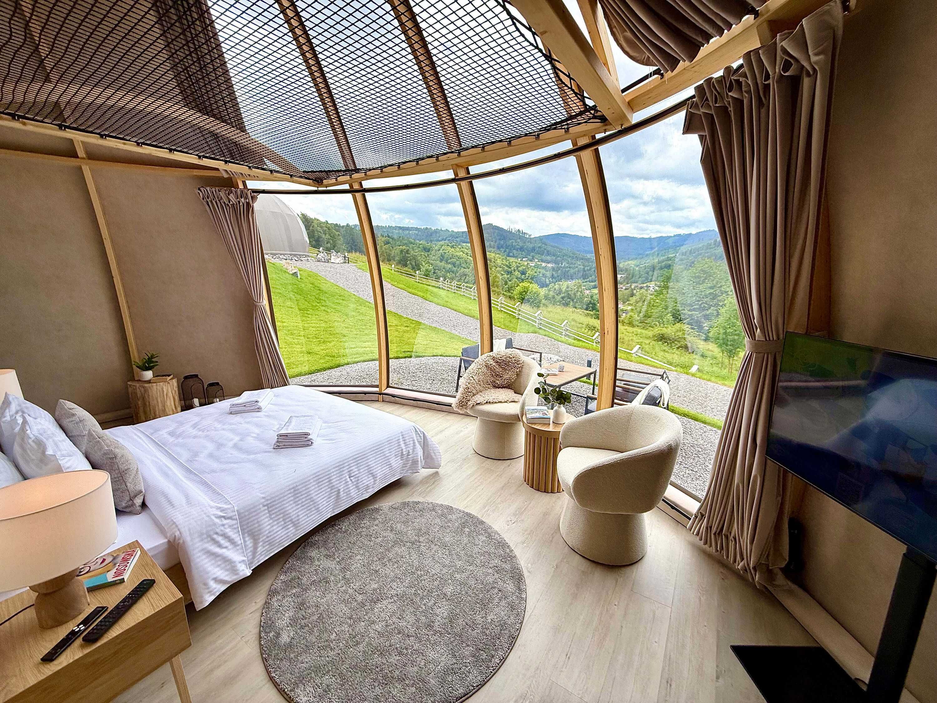 Wisła Glamping – luksusowe Glampy w górach, jacuzzi & sauna w cenie!