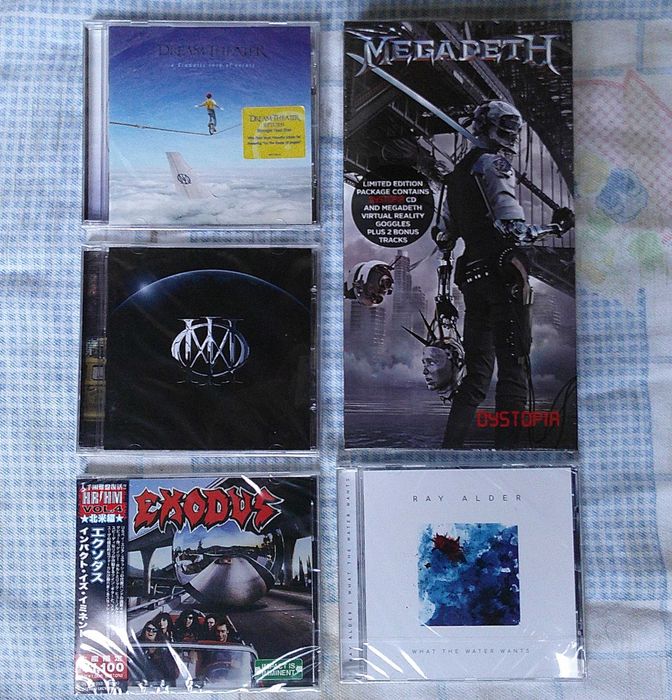 CD´s Dream Theater, Exodus, Megadeth, Ray Alder.