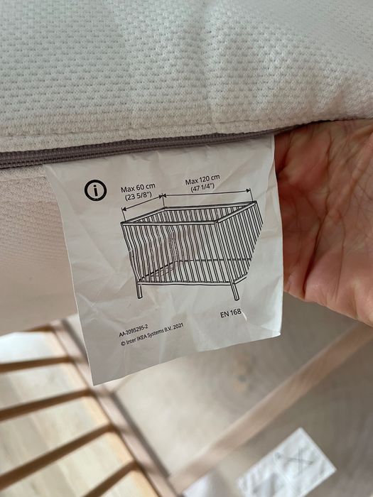 Łóżeczko SNIGLAR 120/60 plus materac SKÖNAST