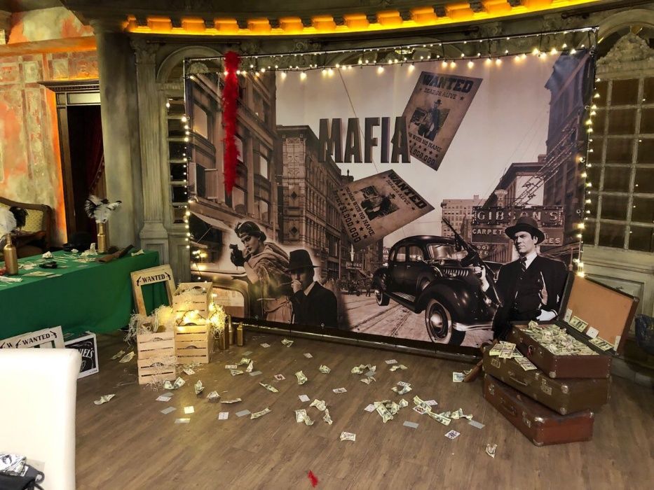 Банер(фотозона) для гангстерскої вечірки Чикаго 20-30рр.
