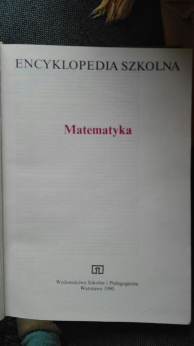 Matematyka encyklopedia szkolna 1990