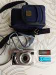 Aparat fotograficzny Sony DSC-W5, 2 karty pamięci, futerał, kabel