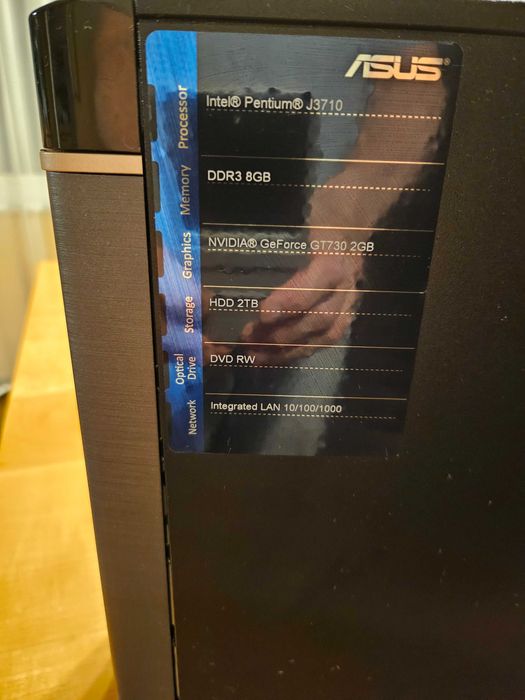 ASUS Mini Tower K20CE, 2TB, 8GBRAM, NVIDIAGeForceGT730, WiFi, Win10
