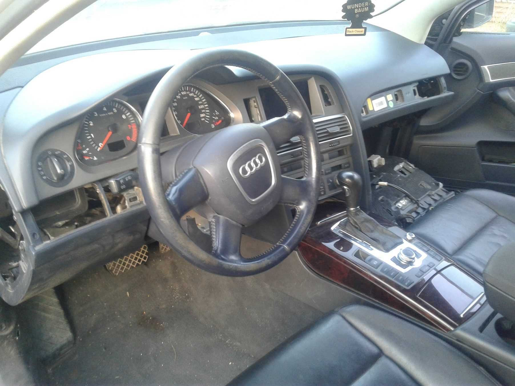 AUDI A6 C6 4F Sedan Skóra Fotele Czarne Manulane  Przód Tył
