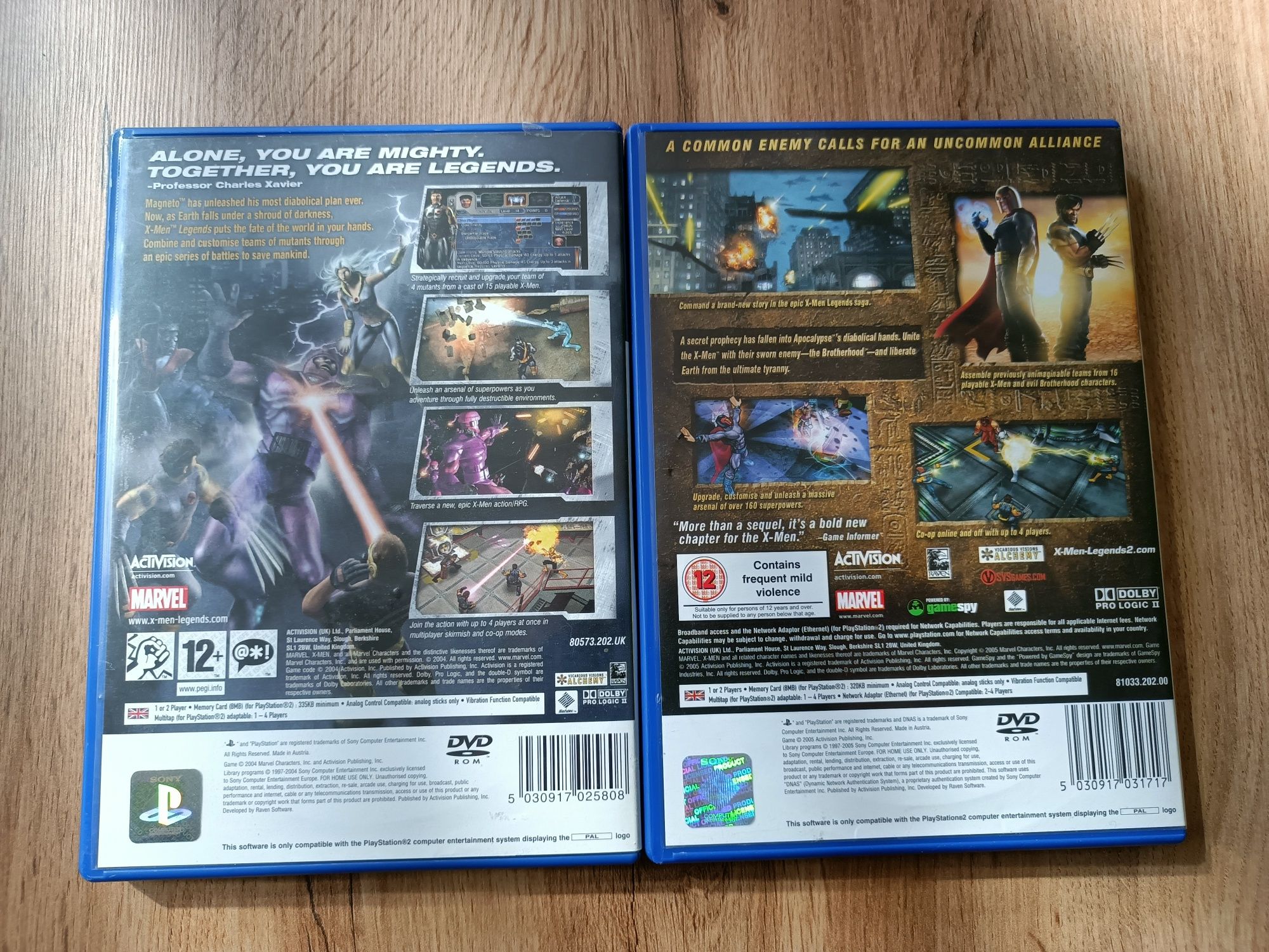 X-Men Legends (zestaw dwóch części) PS2