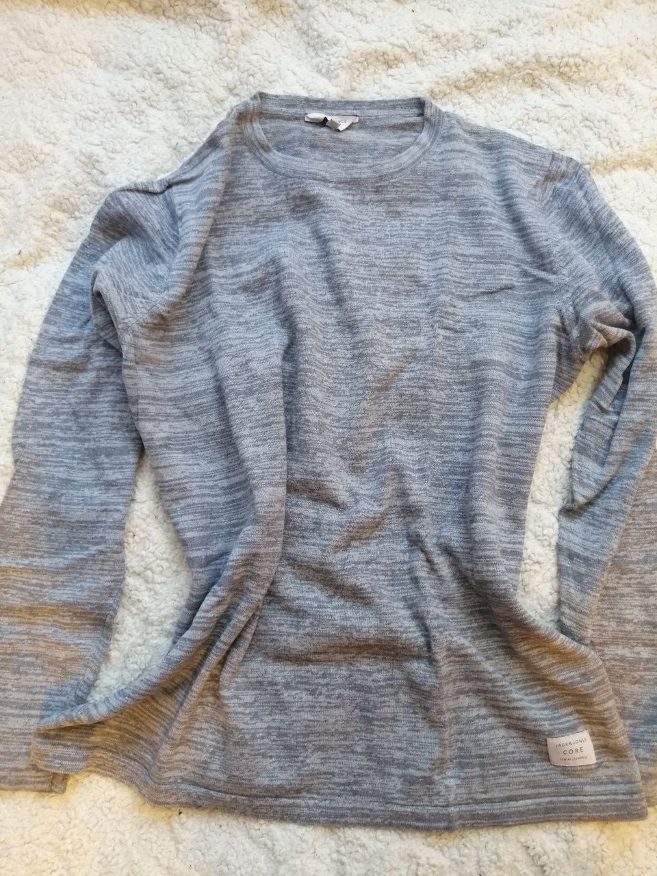 Sweter cienki szary