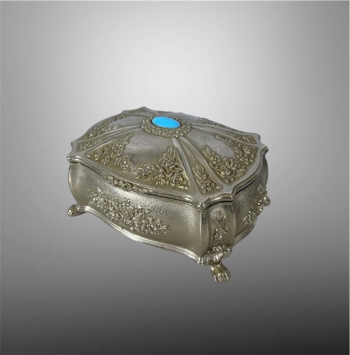 Антикварна шкатулка скринька скарбничка Франція сундучок  бронза онікс