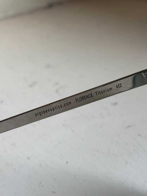 Tytanowe okulary  handmade Orgreen typu "kocie Oczy". Made in Japan