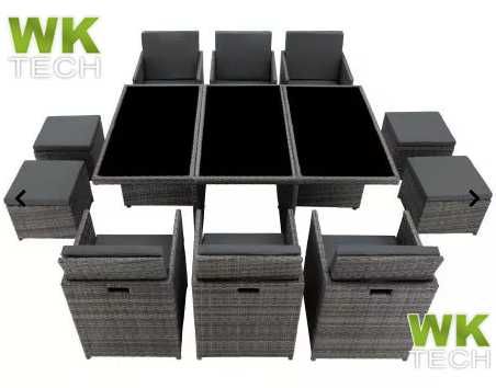 Meble ogrodowe PREMIUM 10 osób NOWE zestaw mebli ogrodowych pokrowiec