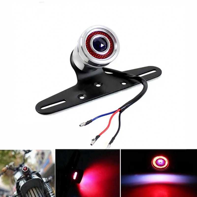 Farolins traseiros minimalistas retro LED rede cafe racer