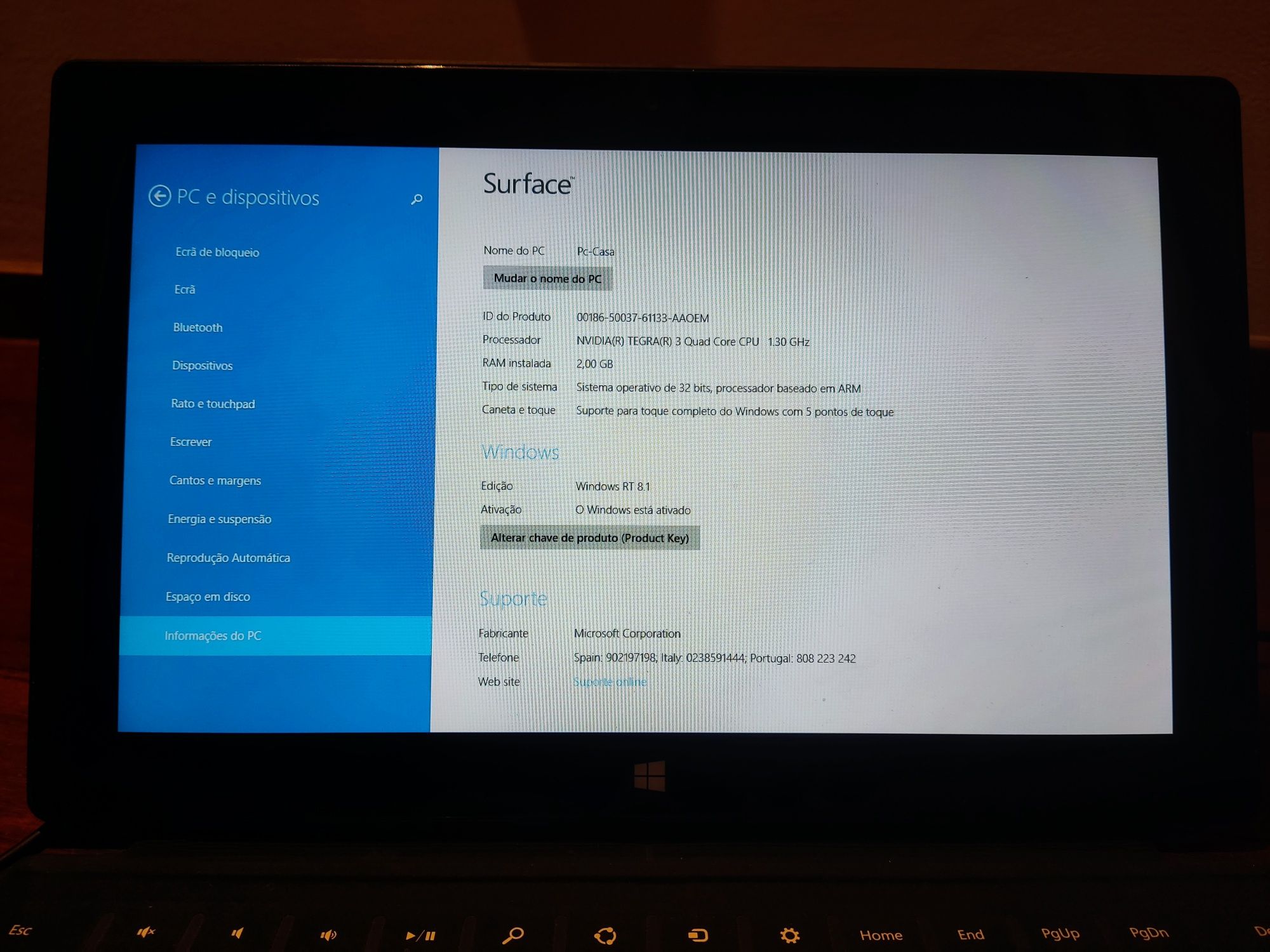 Surface Windows rt