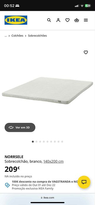 Vende-se sobrecolchão  140 - 200 CM