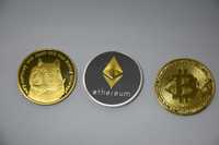 Bitcoin Ethereum Dogecion Moedas Tokens