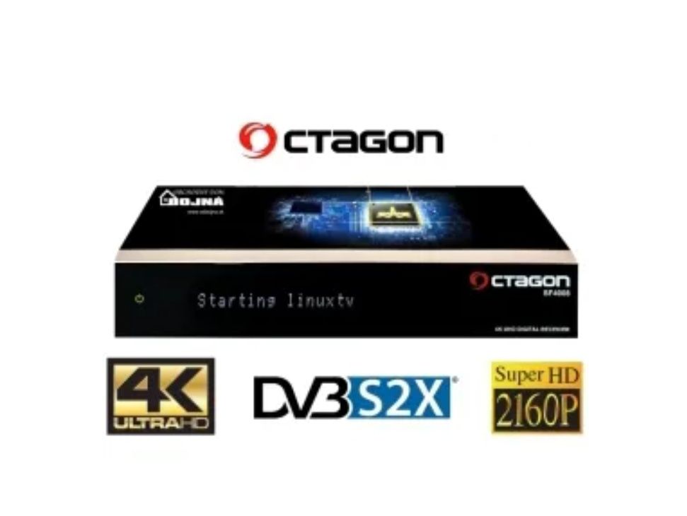 Recetor de Satélite Octagon SF4008 UHD 4K Dual Sat