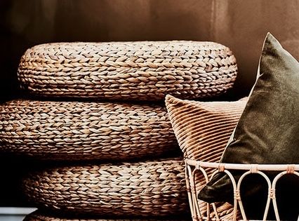 Puf z włókna bananowca  / IKEA