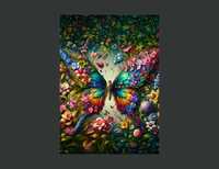 Plakat premium kolorowy motyl 2 do salonu - 50x70cm