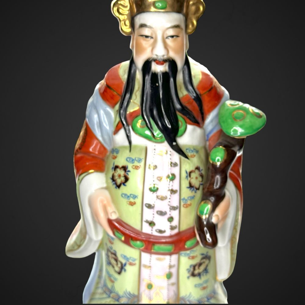 Chińska ceramiczna figurka LuXing Bóg kariery B41/40911