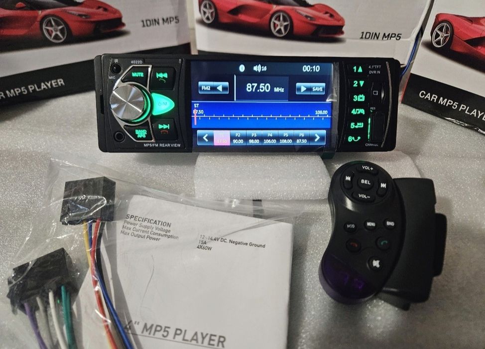 Автомагнітола 4022D Bluetooth екран 4,1 USB FM SD Divx +пульт на кермо
