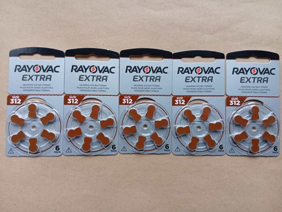Baterie do aparatów słuchowych RAYOVAC 312 EXTRA 30 sztuk