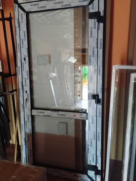 Drzwi aluminiowe nowe antracyt