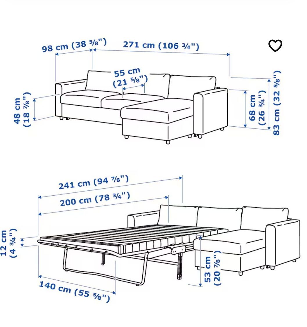 Vimle Ikea narożnik