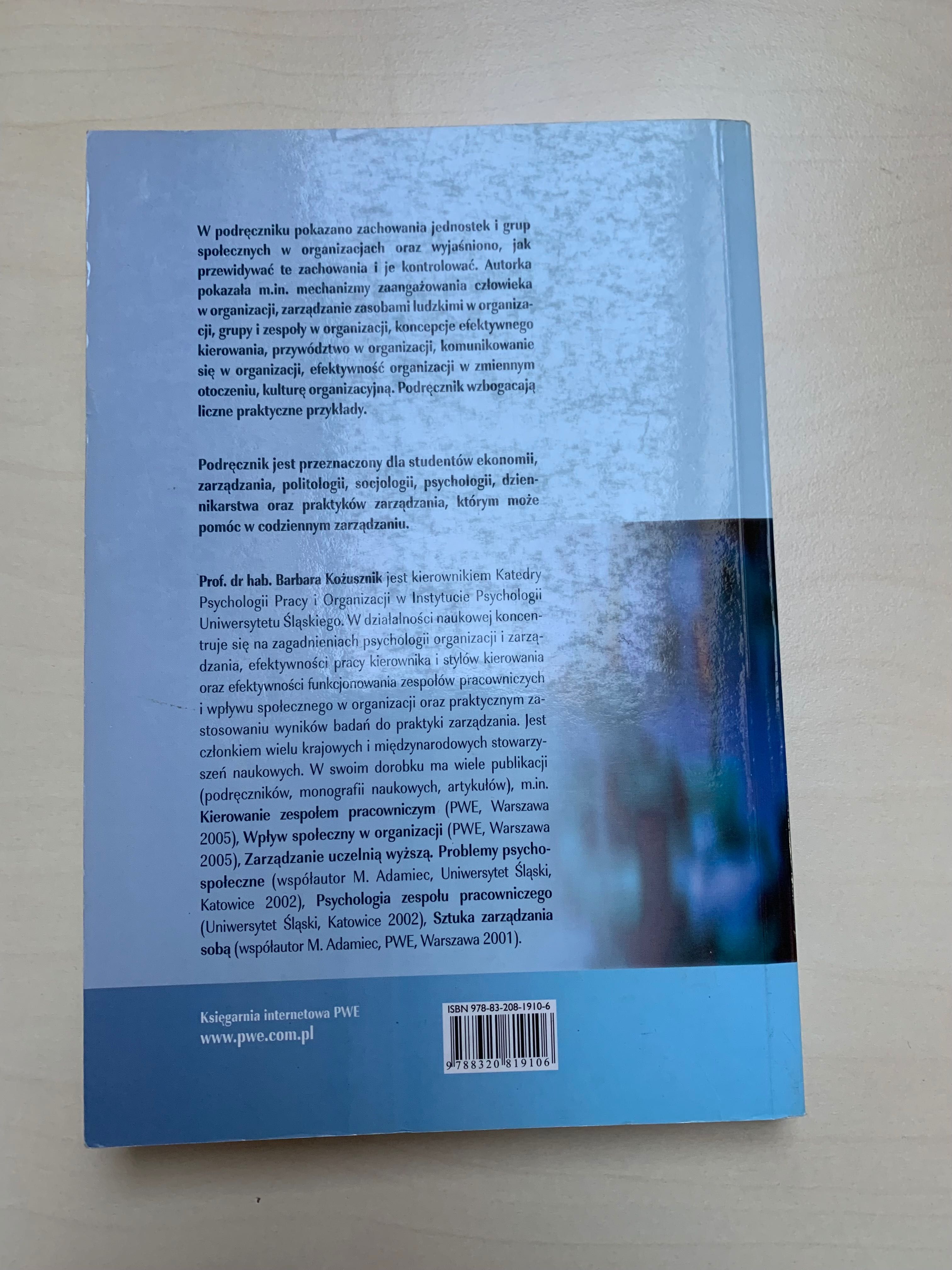 Zachowania Człowieka w Organizacji Barbara Kożusznik psychologia pracy