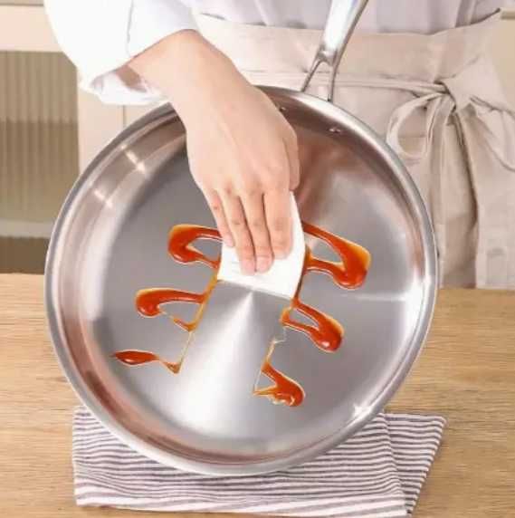 Тонка сковорода з нержавіючої сталі 27 см, Сковорода з тонким дном.