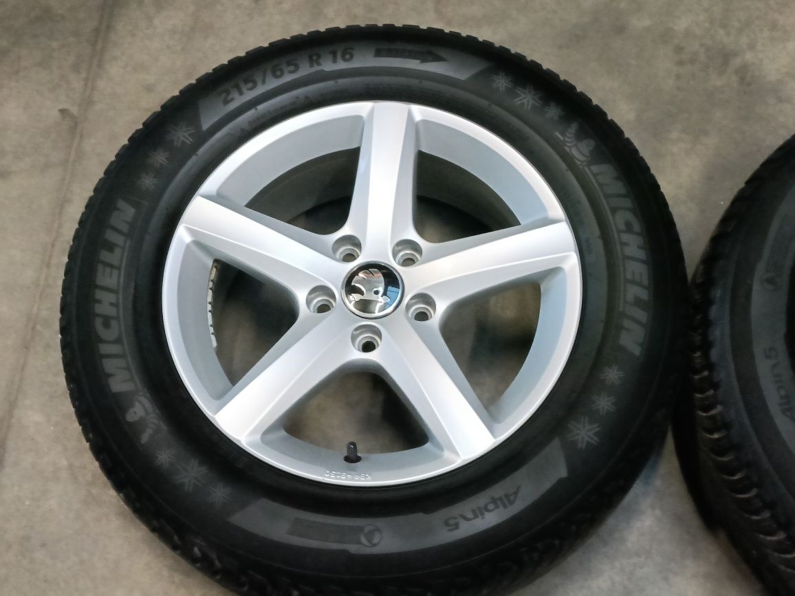 Koła zimowe Alufelgi Skoda 16 cali 5x112 Yeti Karoq Enyaq Superb