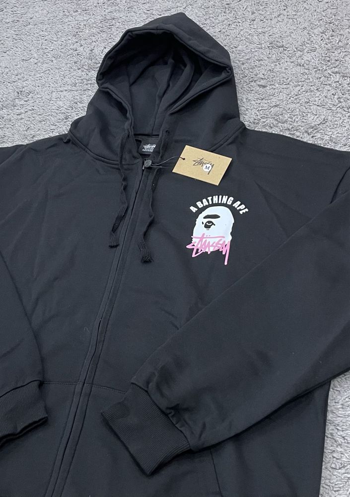 Кофта Stussy&Bape | ZipHoodie Stussy | Зіпка Бейп | Стусі