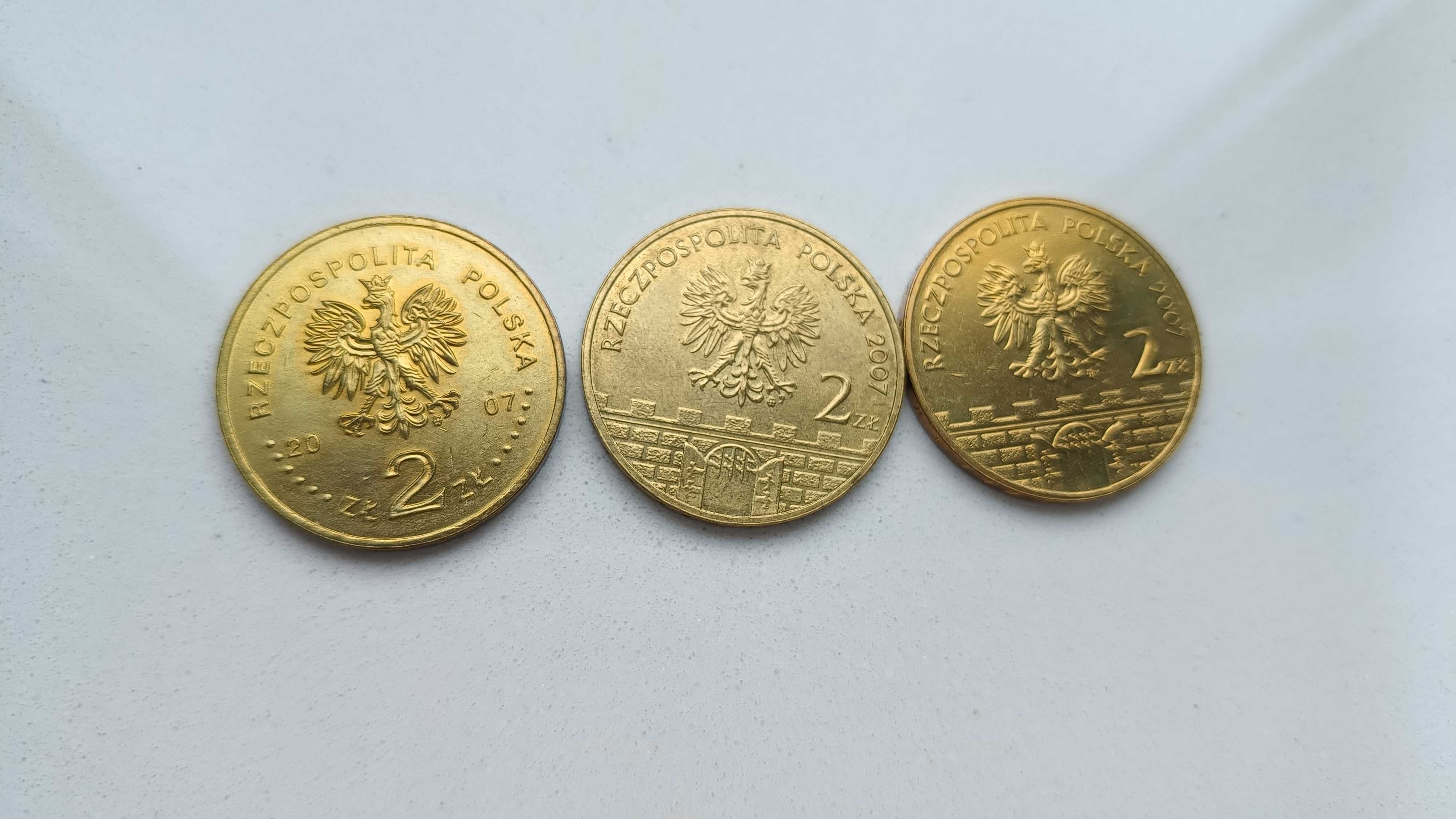 3 monety 2 zł z 2007 r.