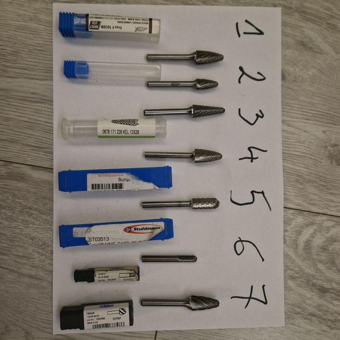 Pilniki obrotowe frezy do stali czarnej, nierdzewki oraz aluminium fi6